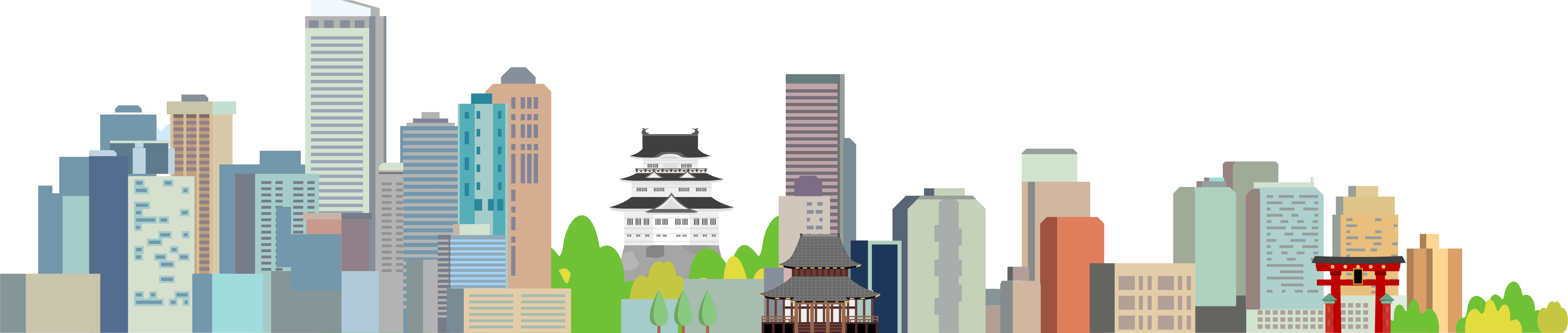 街並みのイラスト